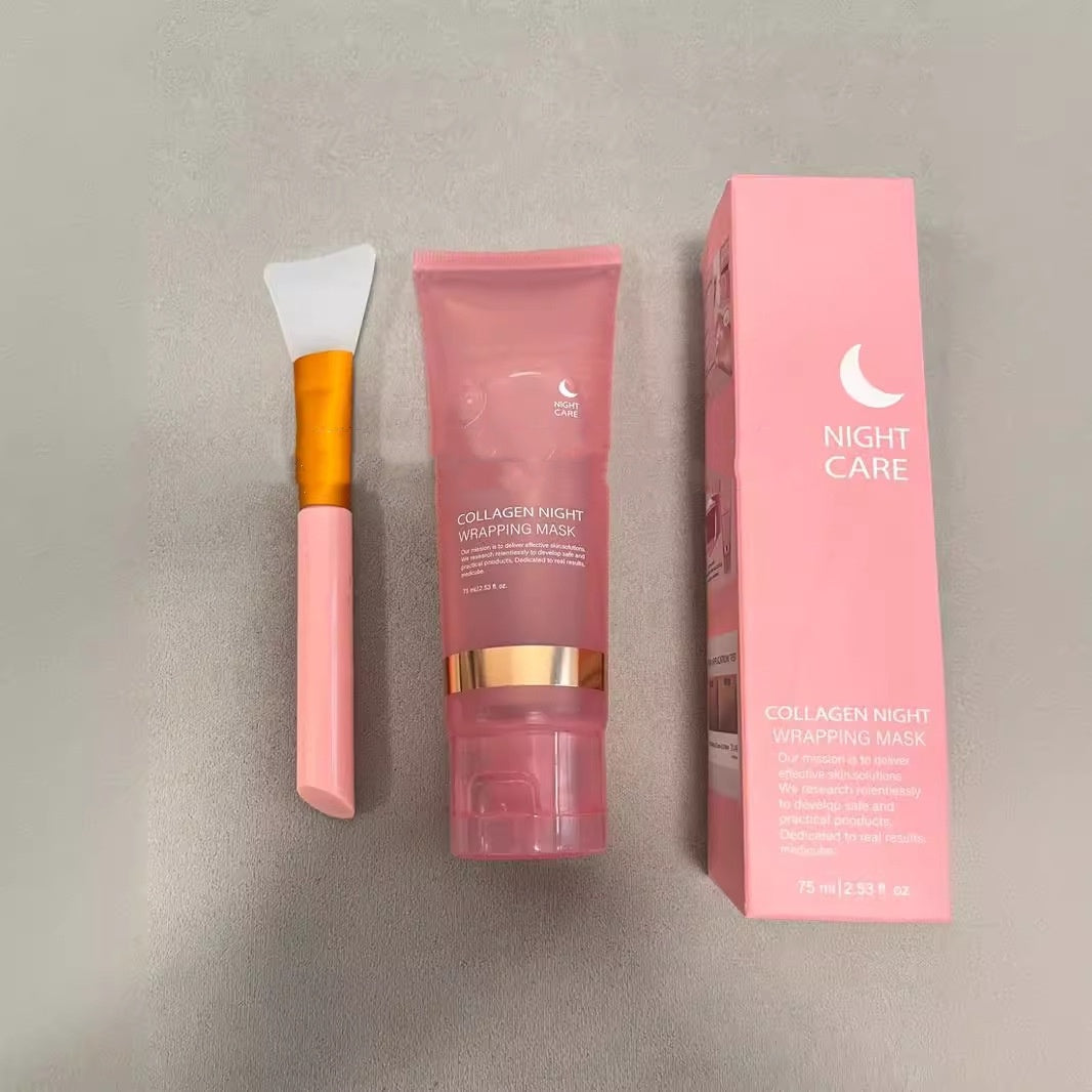 Face Night Mask Collagen Wrapping Mask Natural Ingredients Firming Elasticity & Hydration Anti-wrinkle For Skin Care Face Night Mask Collagen Wrapping Mask Natural Ingredients Firming Elasticity & Hydration Anti-wrinkle For Skin Care